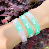 Love Printed Jelly Bracelet Jewelry for Women Men Sports Silicone Wristbands