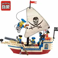 Enlighten 188pcs Pirates of Caribbean Bricks Bounty Pirate Ship متوافقة