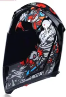 Jiekai Motorcycle Helmet Men and Women Full Face Helmet Helmet Full Cover Personality four Seasonsダブルレンズ機関車暖かいアンチフォグH36210727