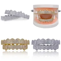 Hip Hop Mens Diamond Dientes Grillz Teeth Gold Silver Luxury Designer Iced Out Grills Hiphop Rapper Men Fashion Jewlery Accessories 27 209r