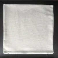 En blanco de la caja de almohada de lino de lino de lino de lino natural de 16x16 pulgadas al por mayor para sublimación de bricolaje, cubierta de amortiguación de arpillera en blanco de bordado en blanco