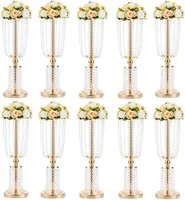 décoration grande 50cm / 110 cm acrylique en cristal mariage route plomb table de fleurs stand de chandelier