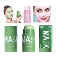 Andere gezondheidsschoonheidsartikelen groene thee reiniging massief masker zuiverende klei stick maskers oliebestrijding antiacne aubergine gezicht huid c dhfi2