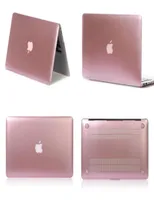 Fall för MacBook Air Pro 11 12 13 tum Metallisk finish Hård plast Full kropp Laptop Case Shell Cover A1369 A1466 A1708 A1278 A1465955040