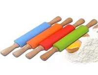 15 Inch 38cm Baking Rolling Pin Nonstick Silicone Dough Rollers 2104019590733