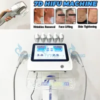 7D Hifu Machine UltraSound Skin Care Anti -Maringle Face Face Seam Lift Body Body Body Salon Beauty Supence 7 Cartridges Double Handles