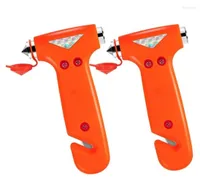 2Pack Car Safety Hammer Emergency EscapeTool Seatbelt Cutter Automotive Life Rescue Tools For Home Orange5710785