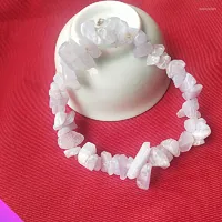Strand Lavender Chalcedony Bracelet Natural Energy Stone Sem-Pretery Lady Romantic Sweet Jewelry