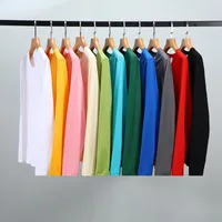 T-shirts pour hommes Cotton à manches longues rond cou rond t-shirt masculin 220g Vêtements de street