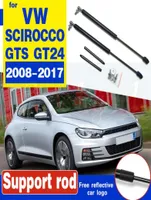 F￶r VW Scirocco 20082017 R GTS GT24 Refit Bonnet Hood Gas Spring Shock Lift Struts Support Hydraulic Rod Carstyling233L5259329