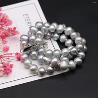 Collares colgantes Collar de perlas de agua dulce natural Simple Bead suelto de alta calidad para mujeres Regalos de fiesta de joyería