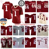 Mens Stitched College Football Jerseys 1 Kyler Murray Baker Mayfield Jalen Hurts Ceedee Lamb Marquise Brown Adrian Peterson Brian Bosworth Jersey