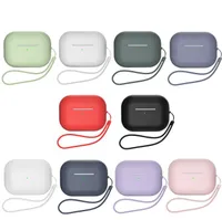 Für AirPods Pro 2 3 Ohrhörerzubehör Accessoires Solid Silicon Schutzkopfhörerabdeckung Apple Wireless Ohrhörer 2. 3rd mit Einzelhandelskasten Top -Qualität