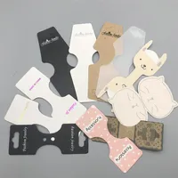 Farbdruckschmuck Verpackung DIY Accessoires Halskette Karten Armb￤nder Karten Haarseile Papierkarte Kraftpapier Schmuck Verpackung Karten241r