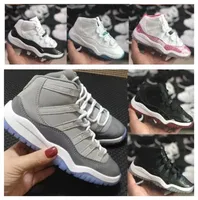 Retro jordens 11 Kids Basketball Shoes Cool Grey Bred XI Gym Red Infant Children toddler Gamma Blue Concord 11S trainers boy girl tn sneakers Space Jam Child Eur 28-3