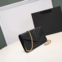 5Aファッションデザイナー女性バッグ女性ショルダーバッグハンドバッグ財布オリジナルボックス本物の革のクロスボディチェーンショルダーバッグ