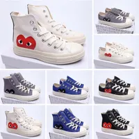 All Starss Shoe CDG Canvas Play Love With Eyes Hearts 1970 1970S Big Eyes Beige Black Classic Casual Skateboard Sneakers 35-44 Designer