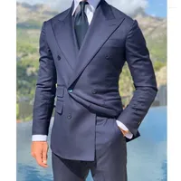 Мужские костюмы Navy Blue Formal Men Business Slim Fit Custom Groom Tuxedo для свадебной вечеринки 2 штука мужской модный костюм 2023