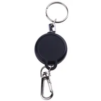 Multifunktionell inf￤llbar nyckelring Zinklegering ABS Namn Tagkort Holder Key Ring Chain Pull Clip Keyring Outdoor Survival Sport218A