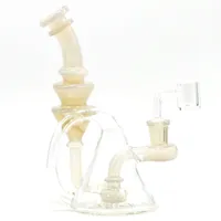Klein bottle Hookahs Recycler Glass Bong Tornado Hookah Dab Rigs Smoking Water Pipe Heady Pipes Size 14mm joint with Bowl or Quartz Banger