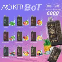 Оригинальный Aokit Bot 6000puffs Одноразовые вейп 15-мегапики мощность 550 мАч сетчатая катушка с сигаретами