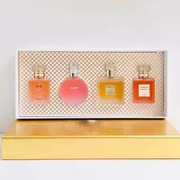 Coco-parfumet voor vrouw nieuwste 4-stcs sets 25 ml wierook geur geur keulen meisje zoete n5 toeval geur parfum anti-perspirant deodorant