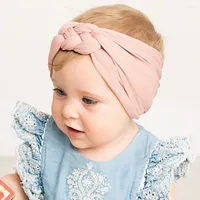 Hår tillbehör baby pannband kinesisk knut huvud wrap flätade band spädbarn för flickor födda turban