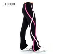 LIUHUO figure skating training pants sheets whole black spandex rhinestones thin training leggings clothes for women2671900
