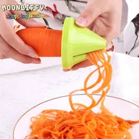 Groentes Slijpliceur Trechter Model Shred Device Spiral Carrot Salade Radijs Cutter Kokingsgereedschap Keukenaccessoires Gadget U0216