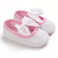 Baby Girl Shoes Solid Color Bowtie Kids First Walkers Toddler Shoes Flat Soft Bottom Princess many colors SHL106170p