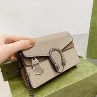 New Brand Luxury Chain Fashion Shoulder Bag for Women Plaid Flower Brand Wallet Vintage Ladies Brown Leather Handbag Designer Dust bags
