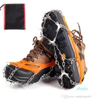 10tooth Claw Stainless Steel Chain Shoes Ice Claw Nonslip Shoe Cover Snow Hiking Climbing Tractionスプリントグリップスリップリー7241756