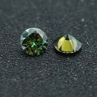 Beads Other Arrival Round Brilliant Cut VVS1 Green&Yellow Moissanite Diamond Test Past Loose Gemstone For Engagement Ring MakingOth298d
