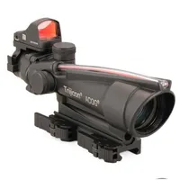 Jagende scopes tactisch ACOG Prism 5x35 Vezelgeweer Optica Scope 1x Red Dot Sight Combo Weaver Picatinny 20mm Railbasis DH2RV