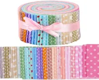 Dailylike 40 Pcs Jelly Roll Fabric Roll Up Cotton Fabric Quilting Strips Patchwork Craft Cotton Quilting Fabric 2107028169541