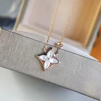 clover designer brand luxury pendant necklaces for women mother of pearl 4 leaf flower love necklace jewelry gift original box packing