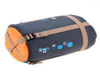 Sovsäckar blåorange utomhus camping väska 210 83 cm cutton foder komprimering naturhike vattentät bärbar5187904