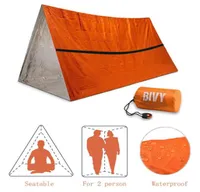 Outdoor Gadgets 2 Person Emergency Shelter Survival Bivy Tube Tent Kit Thermal Blanket SOS Sleeping Bag Waterproof Equipment 221102673702