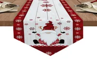 Table Runner Christmas Snowflake Gnome Runners Coffee Decor Kitchen Cover Printed Feastival cloth Placemats 2210265268771