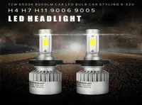 Other Lighting System 72W 8000LM COB LED Car Headlights Bulbs Fog Lamps H4 H7 H11 9004 9007 6500K White 2PCS2554069