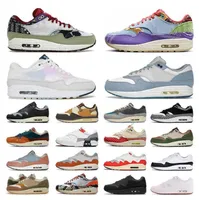 Max Running Shoes Canvas Sneakers Runner Trainer Patta Waves Leichte verr￼ckte Wurzel -Ikonen Denim Olive Concepts Airness 1 87 Herren Womens Designer Casual Schuhe