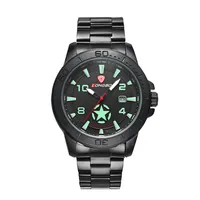 2020 Longbo Luxury Männer Armee Star Sport Sport Canvas Leder Quarz Uhr für Männer Freizeituhr einfache Uhr orologi da Uomo 80217301s
