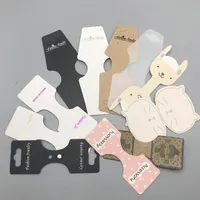 Farbdruckschmuck Verpackung DIY Accessoires Halskette Karten Armb￤nder Karten Haarseile Papierkarte Kraftpapier Schmuck Verpackung Karten253s