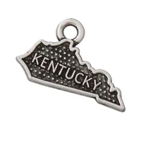 Fashion Alloy American State of Kentucky Map Charms Whole 12 19mm AAC292248I
