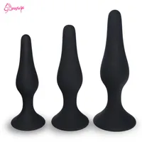 Yafei Silicone Butt Plug Aspiration Coup lisse anal Plug anal imperméable anal Dildo Anal Touet pour débutant sexy pour hommes Gay S M L Y181101063193