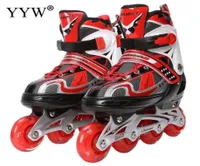 Buz patenleri çocuklar ayarlanabilir satır içi rulo profesyonel slalom 4 tekerlekler ayakkabı sürgülü paten çocuklar için 30 l2210148416812