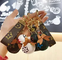 Cute Mouse Design Car Key Rings Flower Bag Pendant Charm Jewelry Keyring Holder for Women Men Gift Fashion PU Leather Animal Keychain Key Chains Wholesale