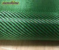 Green Carbon Aramid Fiber Hybrid Fabric Cloth 3K Carbon Fiber Green Aramid Fiber 190gsm 02mm Thickness 2107028346603