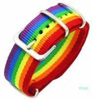 Ins Nepal Regenbogen gewebte Armbänder LGBT Lesben Schwule Bisexuelle geflochten