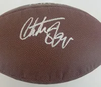 Okoye Mahomes Favre Roaf Hunt Clark Kelly Johnson Winslow Autograferad Signerad signatur Signatur Auto Autograph Collectible Football Ball
